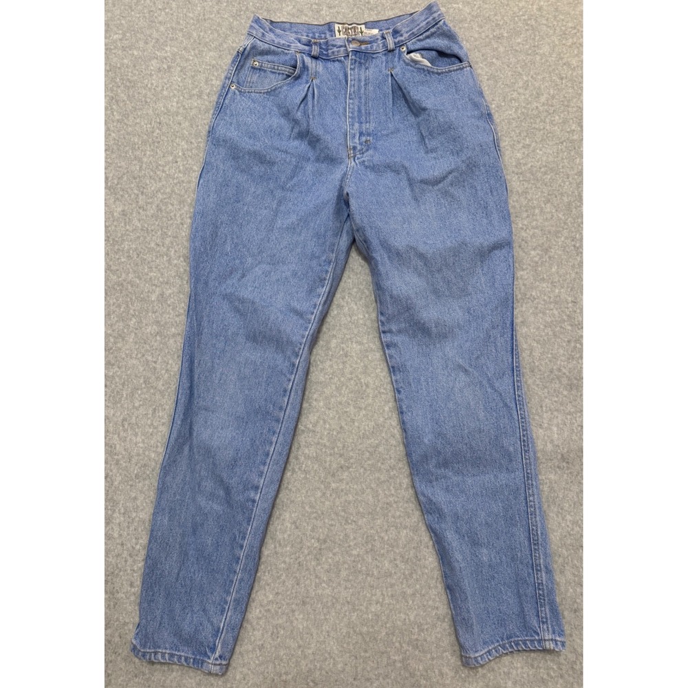 Cactus Jeans Vintage 90s High Waisted Tapered Leg Denim Jeans Light Wash 10